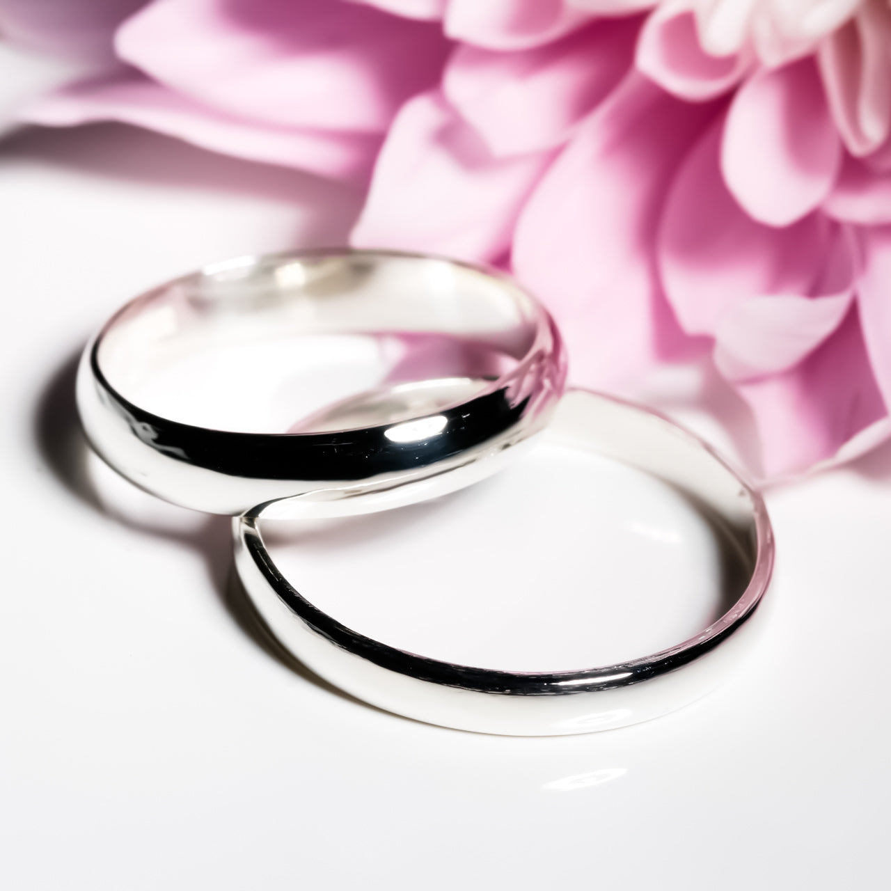 Couple Wedding Bands, 925 Sterling Silver Ring