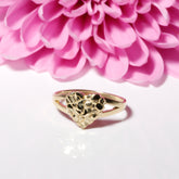 Heart Nugget Kids Ring – 14K Solid Yellow Gold