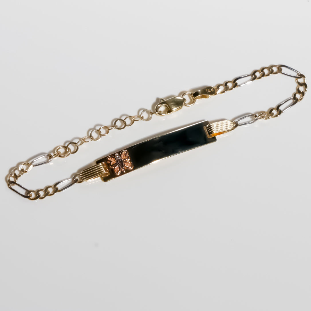 kids ID Bracelet, 14k Solid Gold