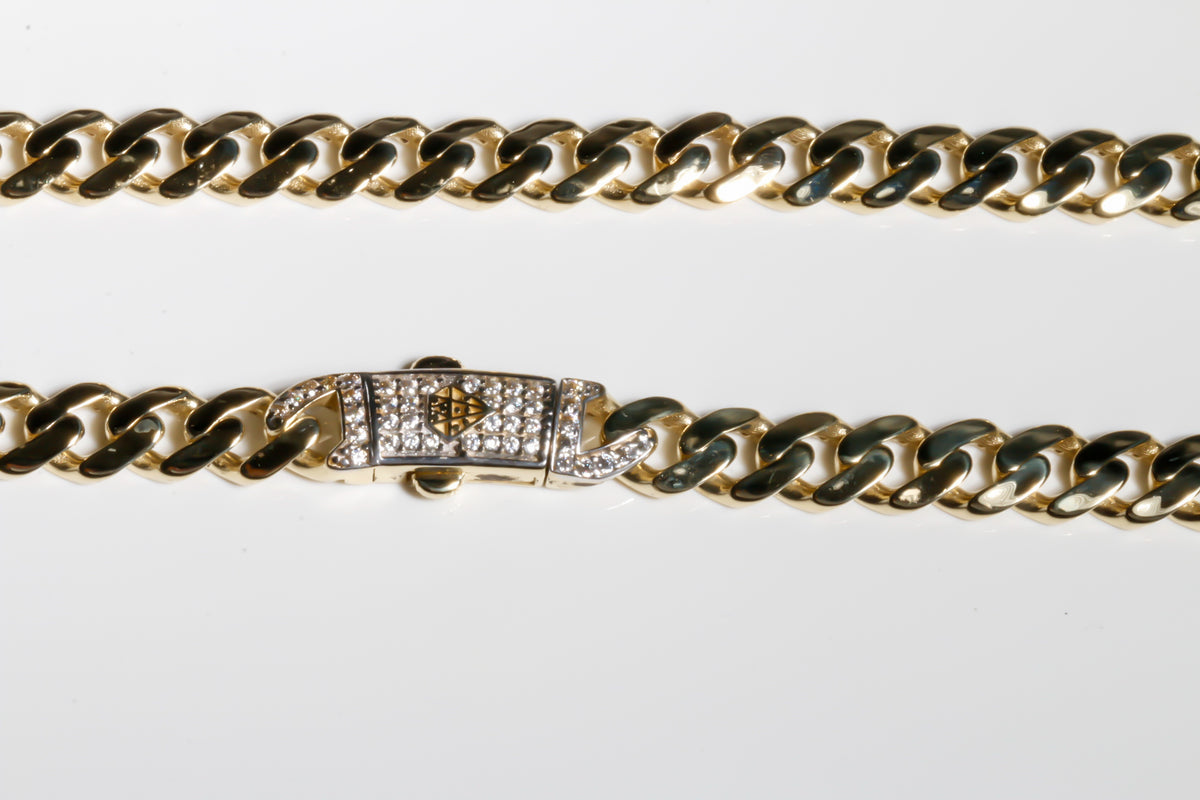 Luxury Cuban Link Chain, 14k Solid Yellow Gold