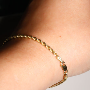 Rope Bracelet, 14K Solid Yellow Gold