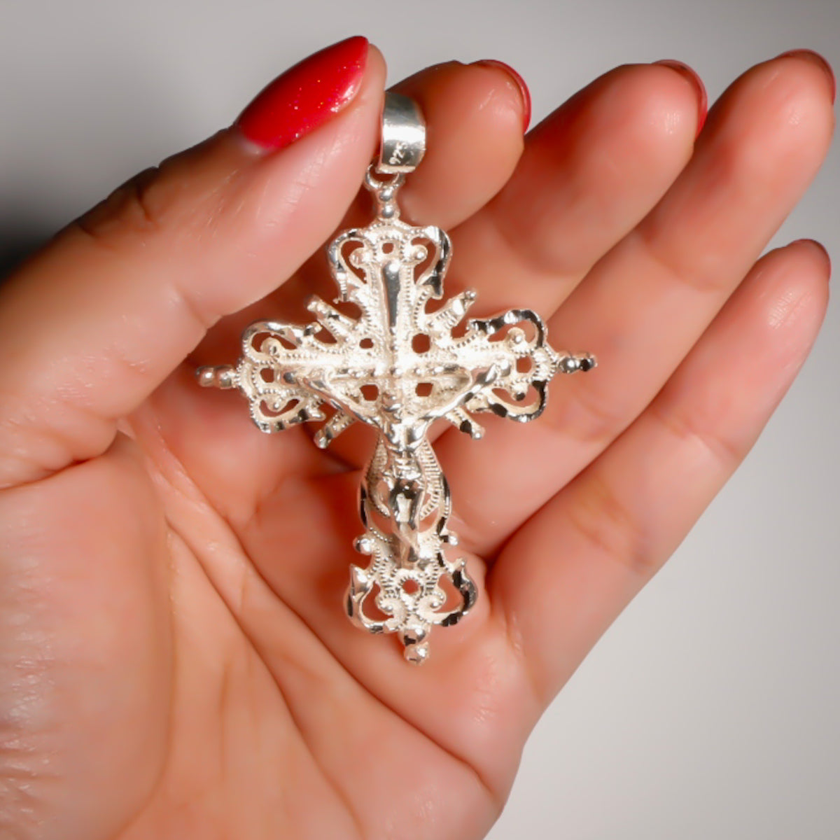 Vintage Crucifix, 925 Sterling Silver