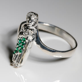 Virgen de Guadalupe Ring cz, 925 Sterling Silver