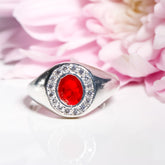 Ruby Gemstone Ring cz, 925 Sterling Silver