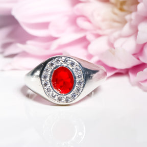 Ruby Gemstone Ring cz, 925 Sterling Silver