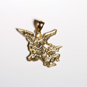 San Miguel/St. Michael Pendant, 14K Solid Gold