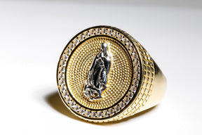 24mm Virgin Elegant Ring, 14K Solid Two-Tone Gold