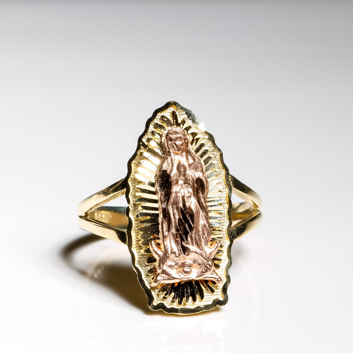 Elegant Virgin Ring, 14K Solid Two-Two Gold