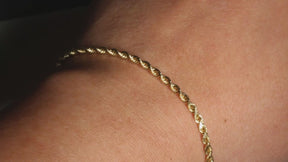 Rope Bracelet, 14K Solid Yellow Gold