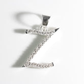 Letter Z Pendant cz. 925 Sterling Silver