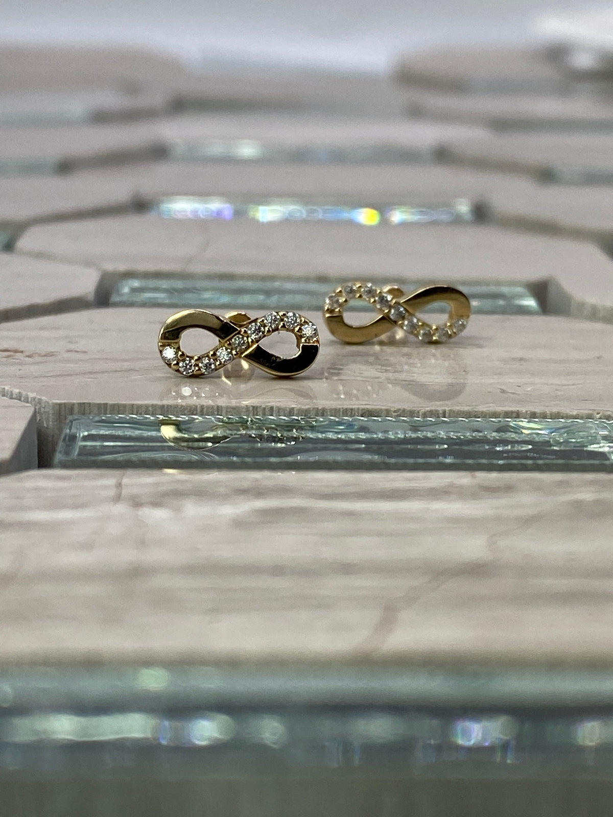 Infinity Earrings, 14K Yellow Gold