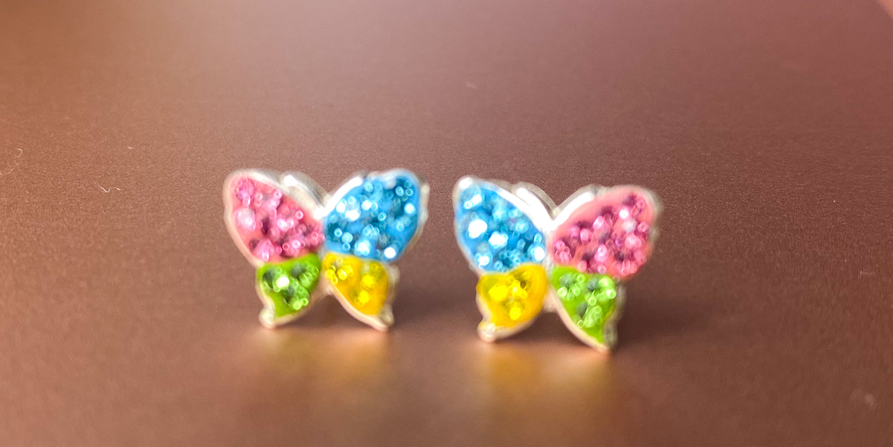 Butterfly Earrings , 925 Sterling Silver