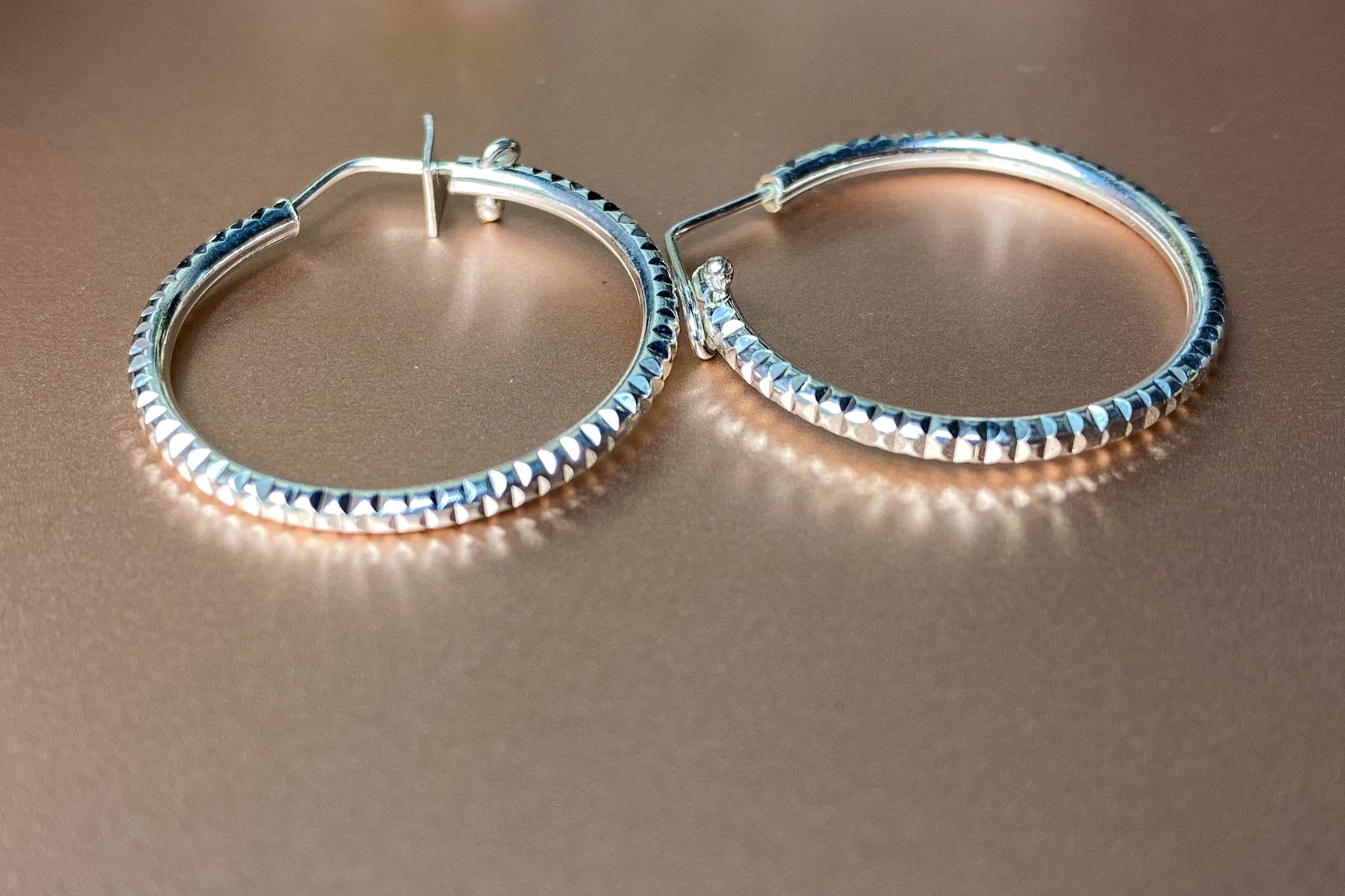 Hoop Earrings, 925 Sterling Silver