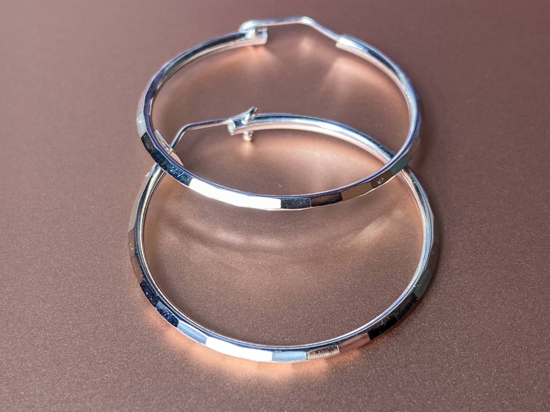 32mm Hoop Earrings in 925 Sterling Silver