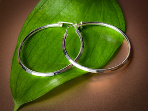 32mm Hoop Earrings in 925 Sterling Silver