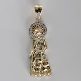 Saint Lazarus Pendant, 14K Solid Yellow Gold