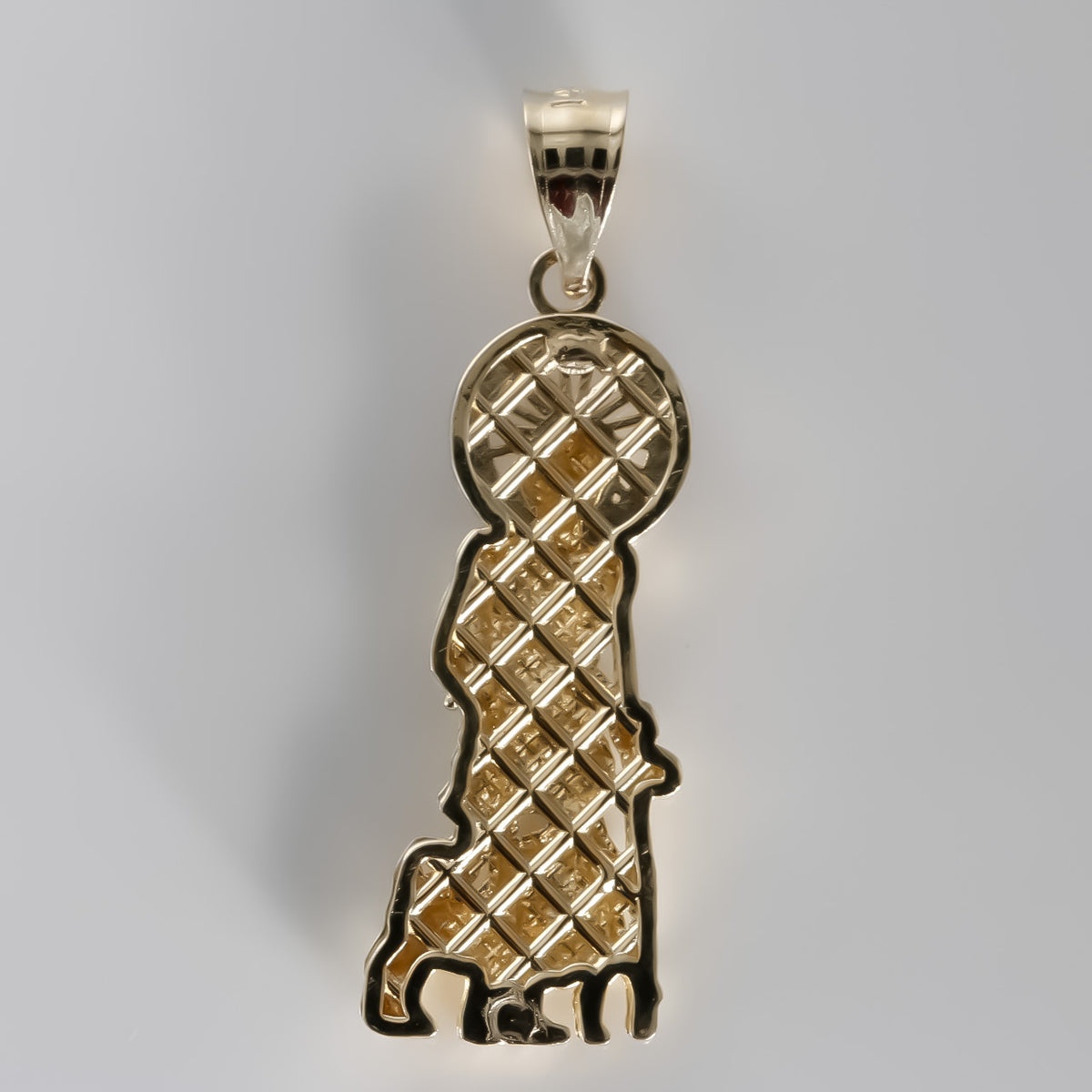 Saint Lazarus Pendant, 14K Solid Yellow Gold