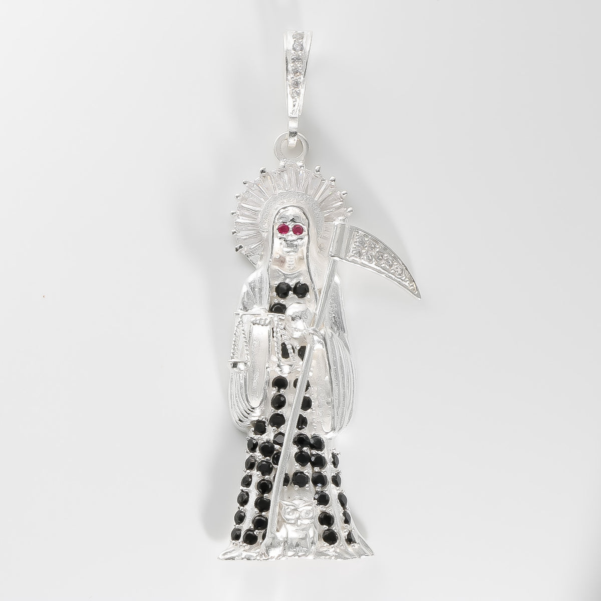 Santa Muerte Pendant, 925 Sterling Silver