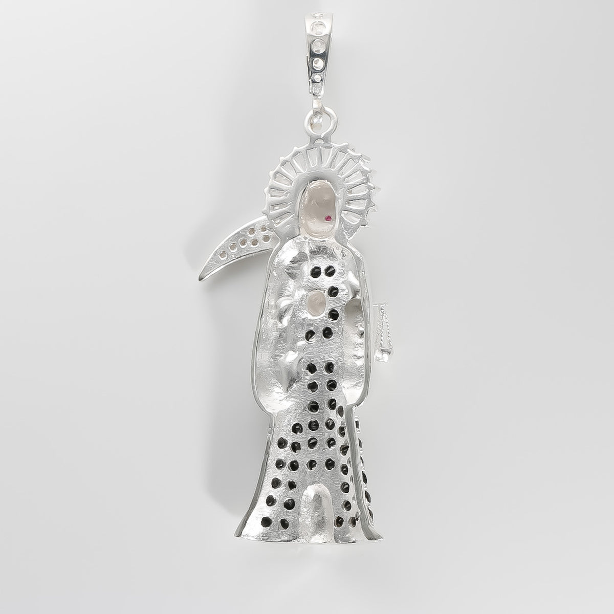 Santa Muerte Pendant, 925 Sterling Silver