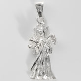 Santa Muerte Pendant, 925 Sterling Silver