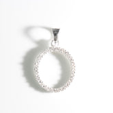 Letter O Pendant 16mm  cz. 925 Sterling Silver