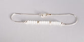 White & Silver Beaded Bracelet, 925 Sterling Silver